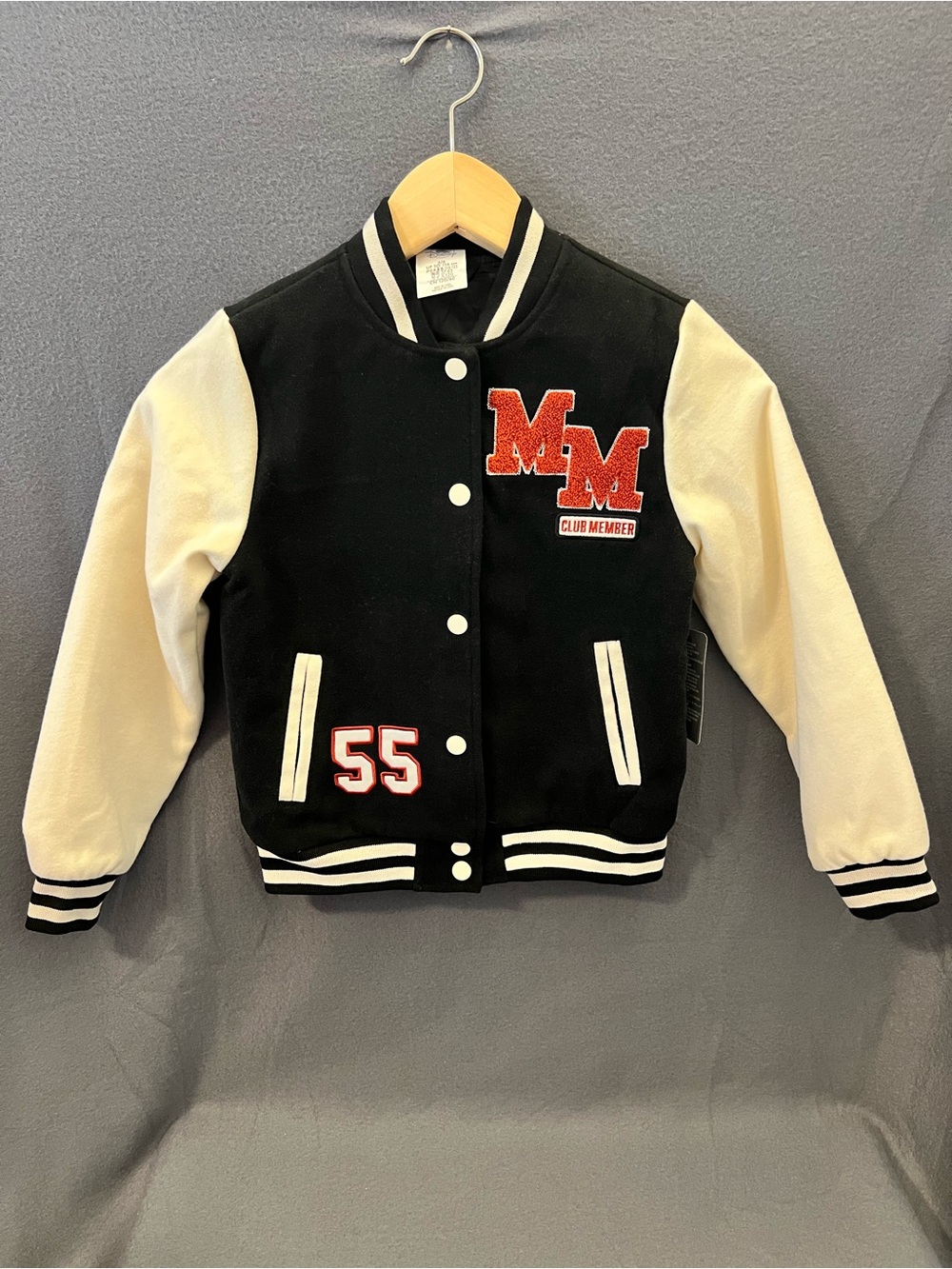 NWT Disney Store letterman’s jacket Mickey Mouse size 5/6